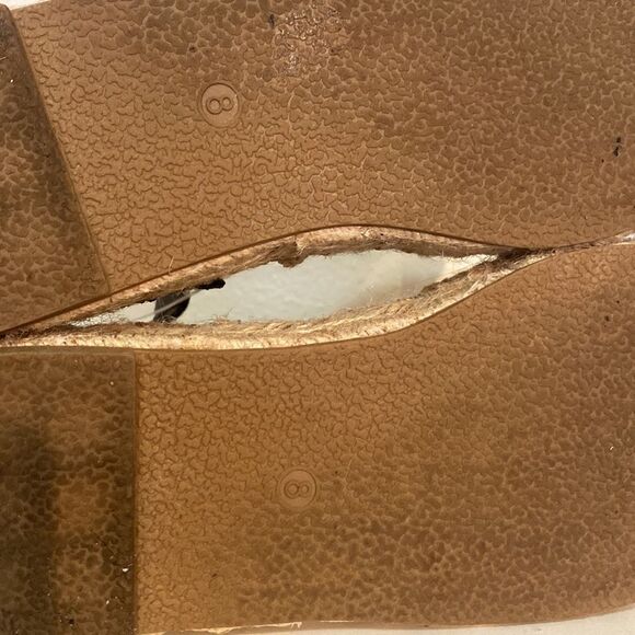 Urban Outfitters Black Leather Espadrille Sandals Ankle Strap Jute Sole Summer - Picture 13 of 14